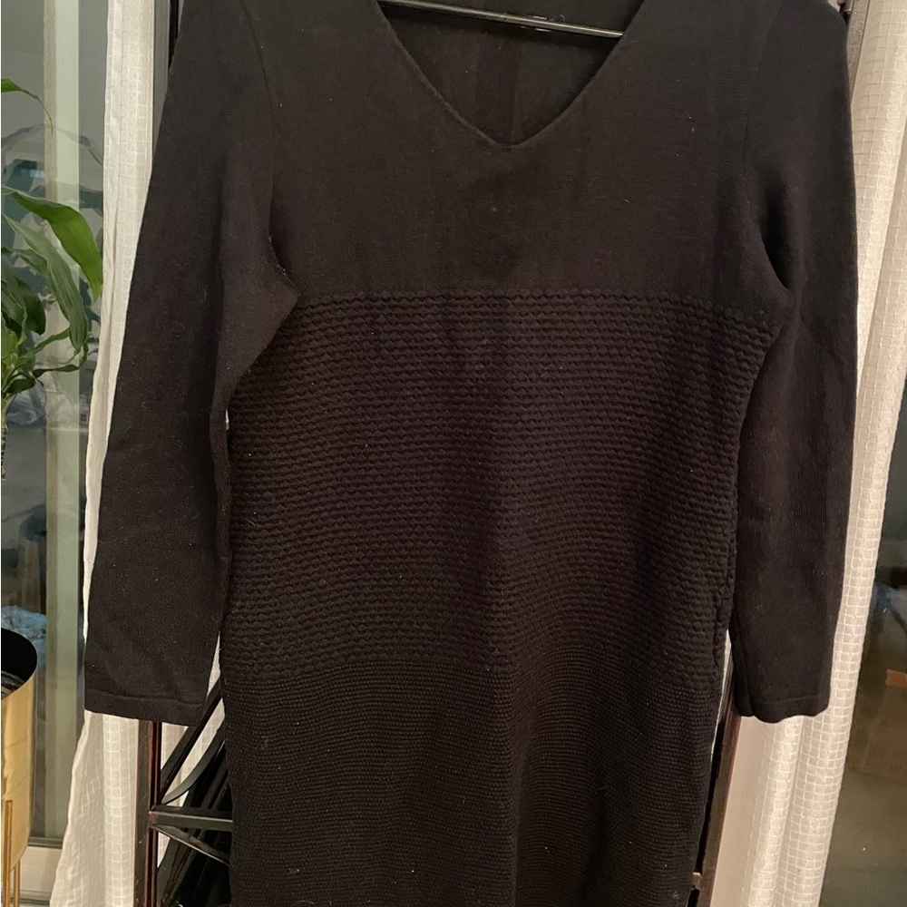 Saint James Elegant Black Knit Dress